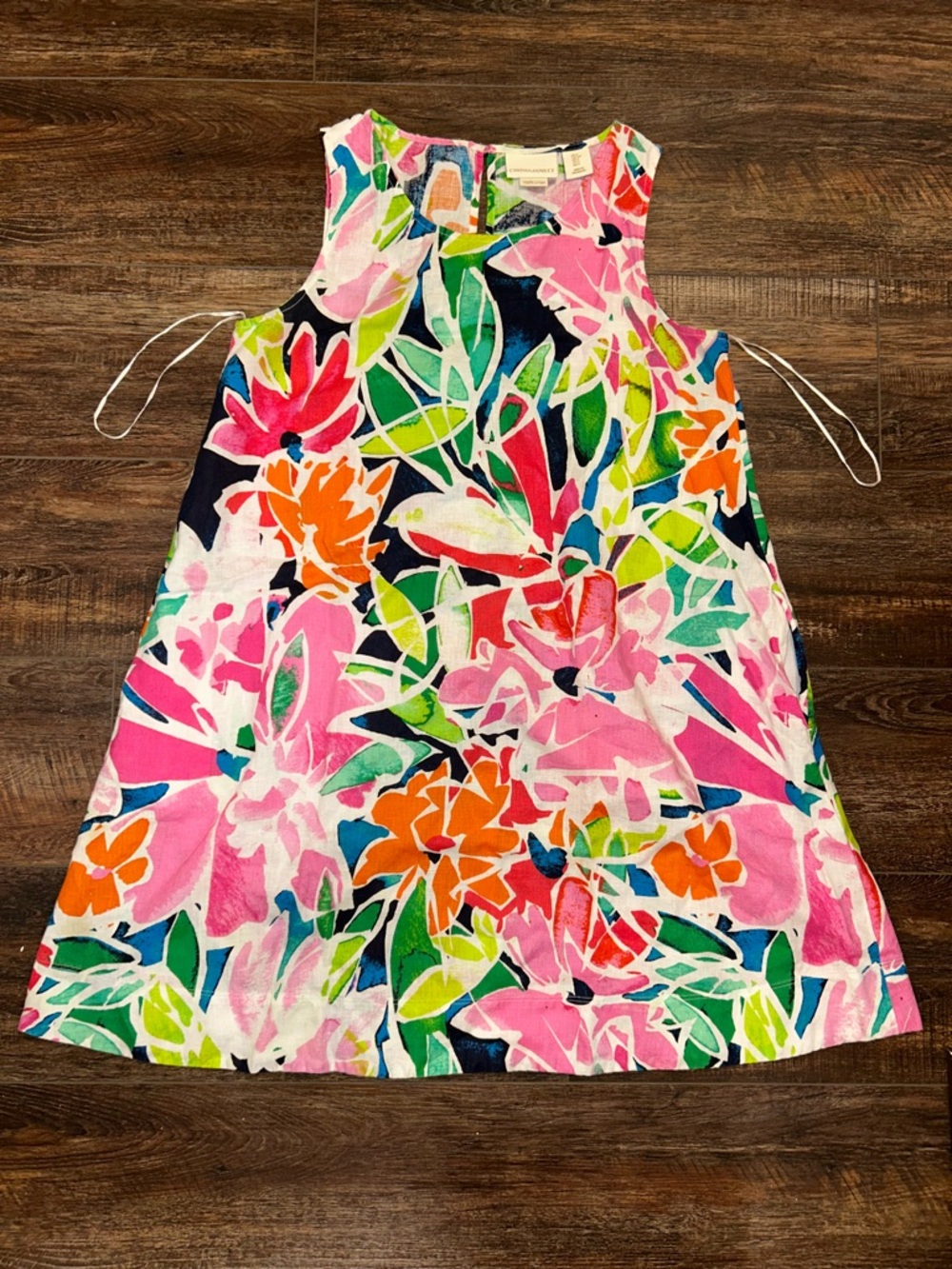 Cynthia Rowley Multicolor Floral Linen Dress